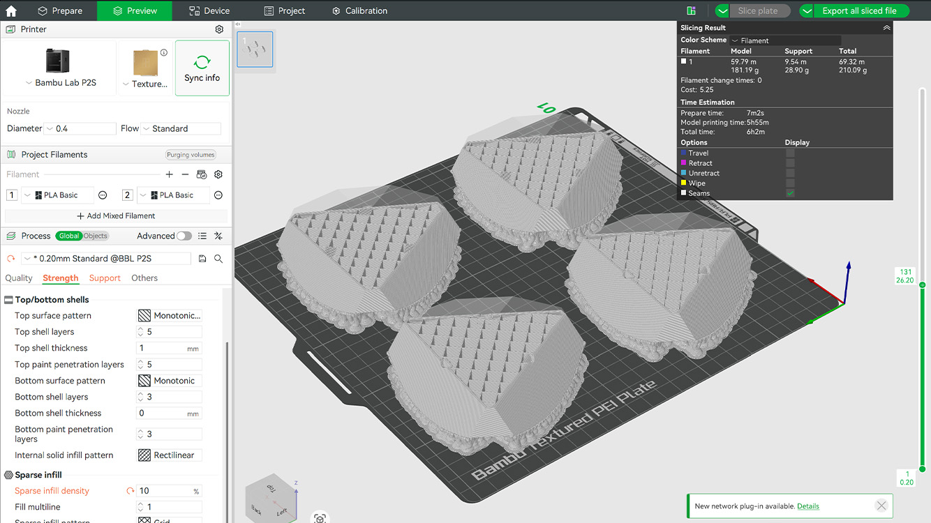 Slicing the bot modules in Bambu Studio